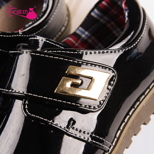 Yinuofang black leather shoes flower girl children's shoes versatile small shoes school performance boys performance shoes spring and autumn