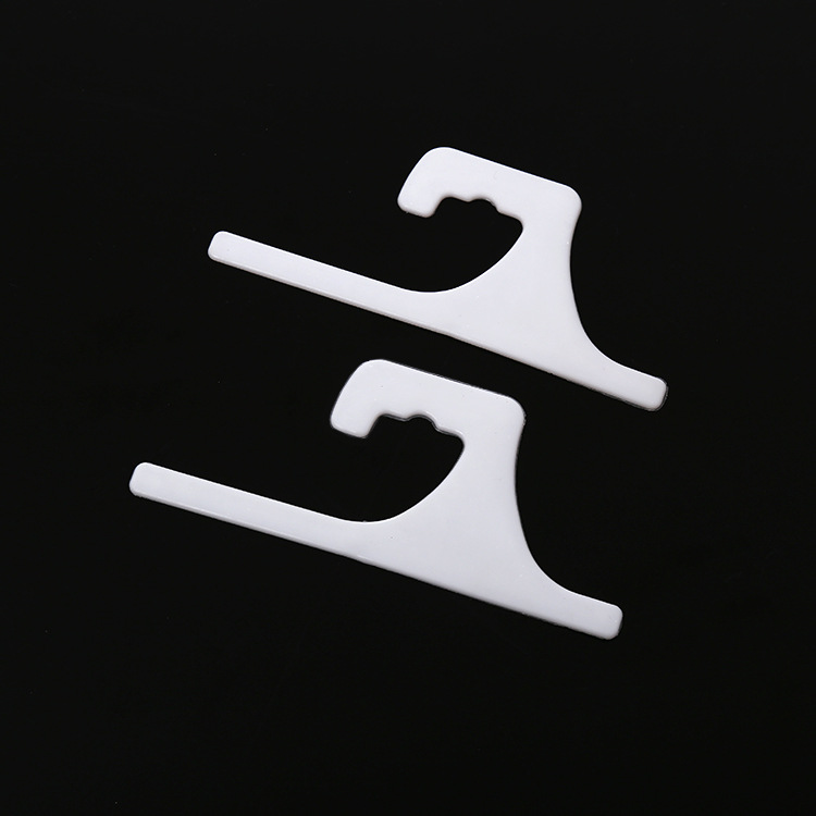 包装袋挂钩塑料服装袋挂钩 塑胶提手 一字挂钩透明袜子挂钩 塑料