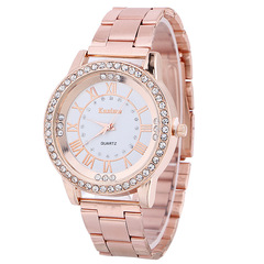 Factory direct sales bracelet watch Korean version diamond-encrusted digital large dial ladies alloy steel band watch fashion watch