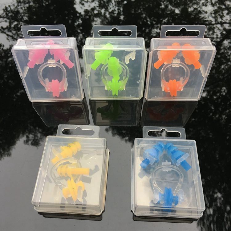 Juego de Pinza Nasal y Tapones para Oídos de Natación de Silicona, Impermeable, Antideslizante, Suave, para Natación image 4
