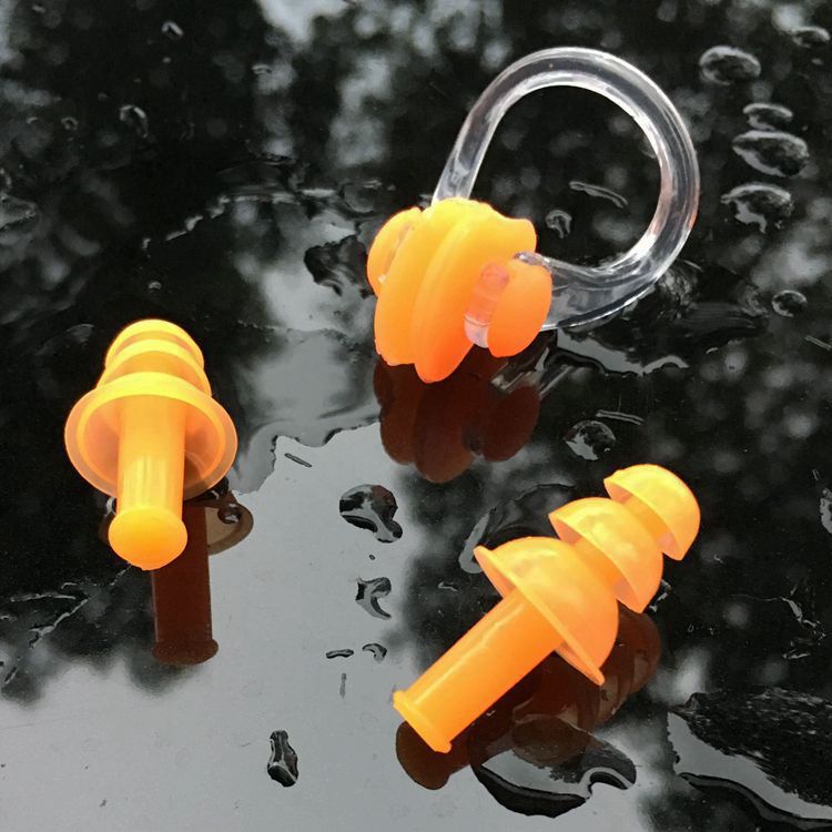 Juego de Pinza Nasal y Tapones para Oídos de Natación de Silicona, Impermeable, Antideslizante, Suave, para Natación image 6