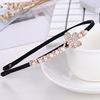 Headband, metal three dimensional hair accessory with bow, children's hairpins, Korean style, wholesale