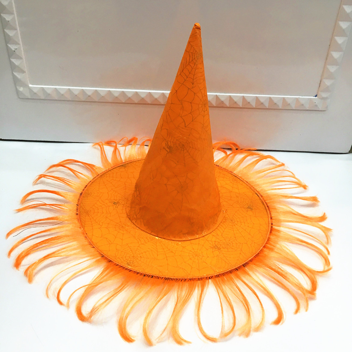 Halloween sombrero mascarada vestir bruja sombrero bruja pelo bruja calabaza bronceado sombrero al por mayor