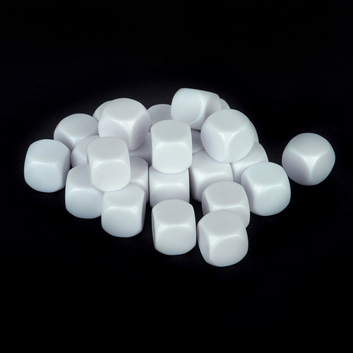 No. 16 glossy dice can be written with a large pen, interesting and interesting teaching blank dice DIY dice rounded corners