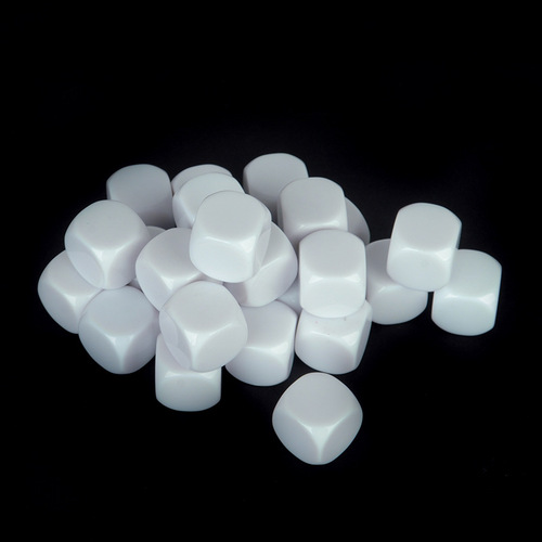 No. 16 glossy dice can be written with a large pen, interesting and interesting teaching blank dice DIY dice rounded corners