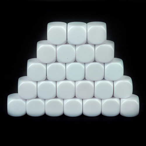 No. 16 glossy dice can be written with a large pen, interesting and interesting teaching blank dice DIY dice rounded corners