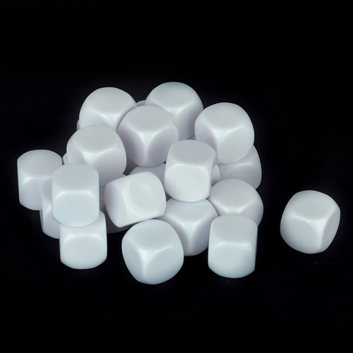 No. 16 glossy dice can be written with a large pen, interesting and interesting teaching blank dice DIY dice rounded corners