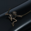 Fashionable necklace suitable for men and women, cute chain, retro pendant, city style, simple and elegant design