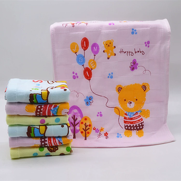 Gauze cartoon cute cotton children's wet wipes for baby for face washing, towel