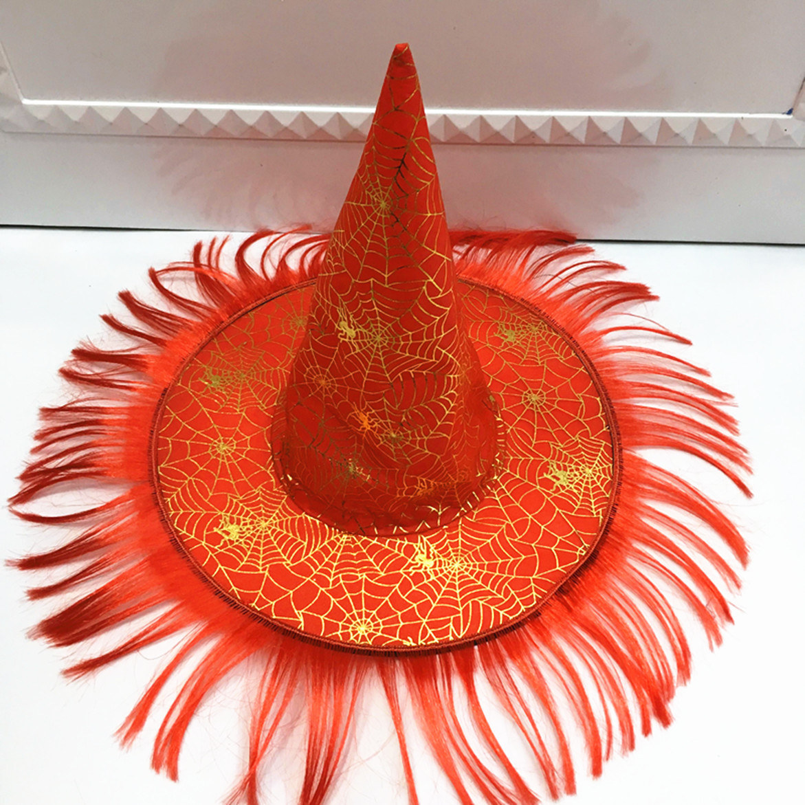 Halloween sombrero mascarada vestir bruja sombrero bruja pelo bruja calabaza bronceado sombrero al por mayor