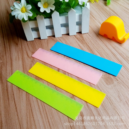 Creative candy-colored ruler for primary school students white transparent ruler 15cm plastic advertising gift ruler manufacturer printed logo