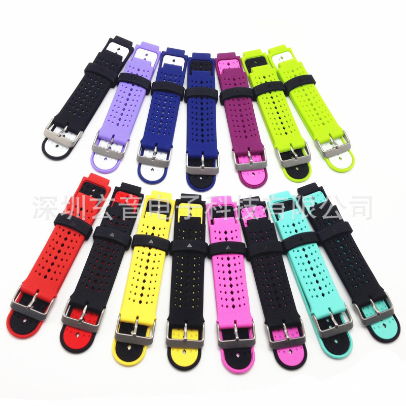 Suitable for Garmin Forerunner220 230 235 Approach S20 Two-Color Silicone Strap Diamond Hole