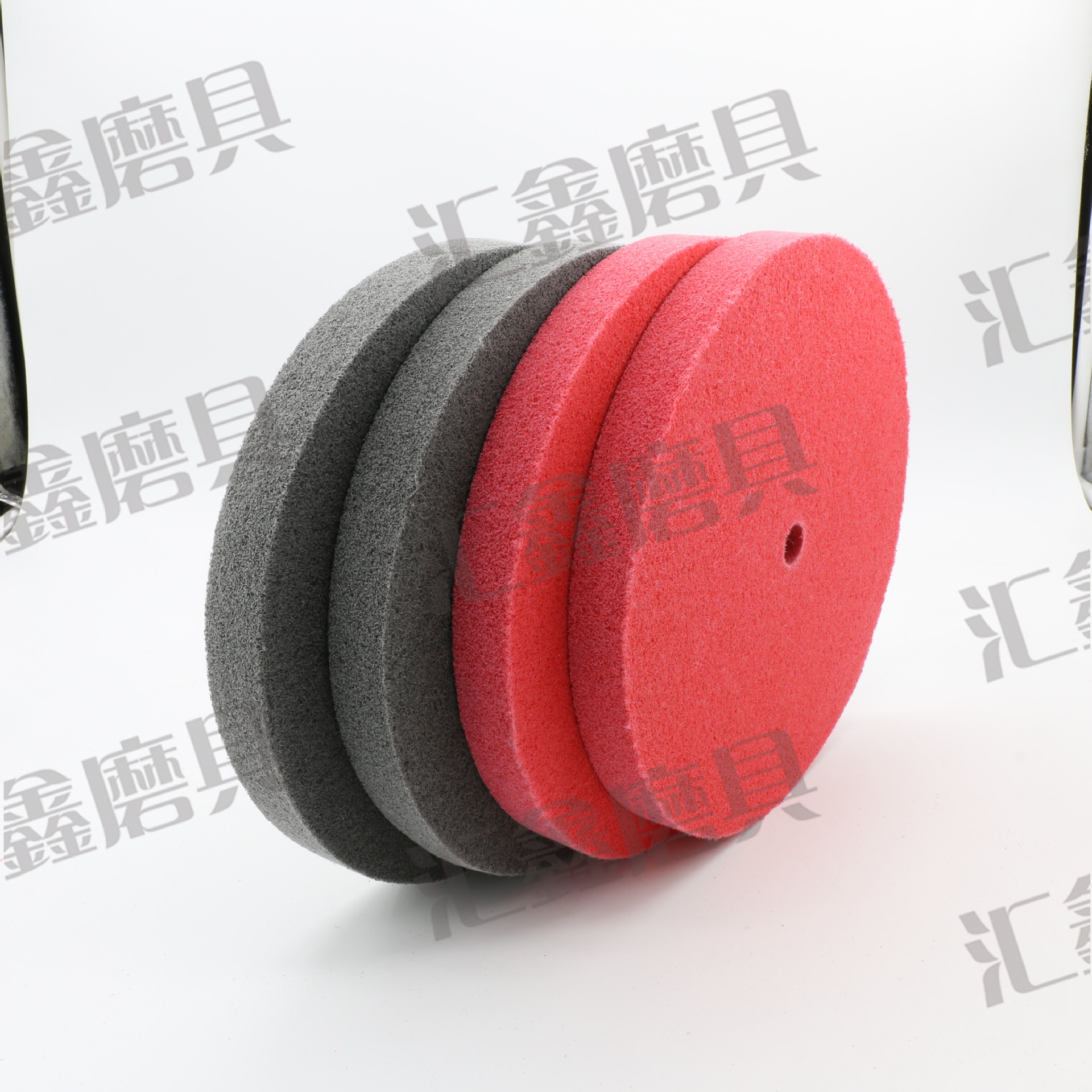 厂家直销250*25红色不锈钢抛光轮尼龙轮纤维轮不织布研磨轮