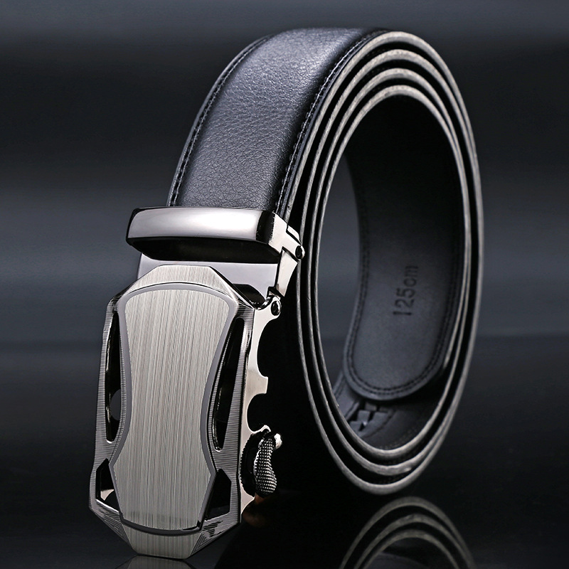 New Hot Selling Belt for Men's Alloy Automatic Buckle Belt Business Belt for Men's Leisure Versatile Belt PU Leather Pants Belt_voghion.com