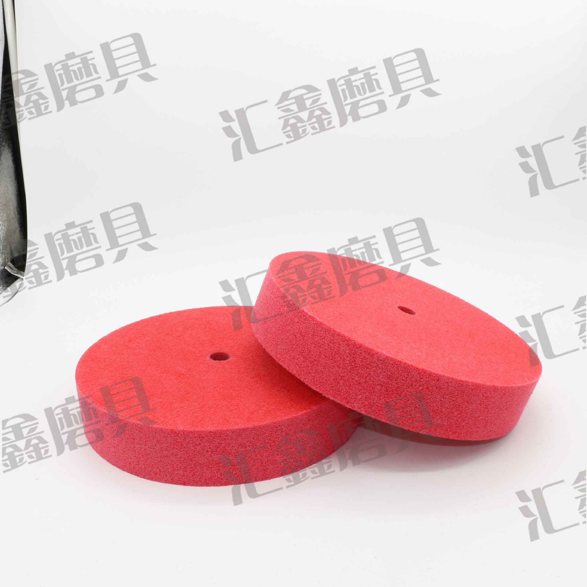 厂家直销250*50红色不锈钢抛光轮尼龙轮纤维轮不织布研磨轮