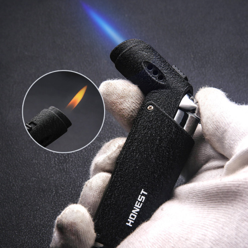 Baicheng HONEST mini small direct lighter portable metal inflatable open flame men's lighter wholesale