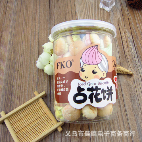 Domestic FKO Flower Cookies 120g Hand-painted Decorated Cookies Nostalgic Childhood Taste Shelf Life: 1 Year per Box, 24 Pcs