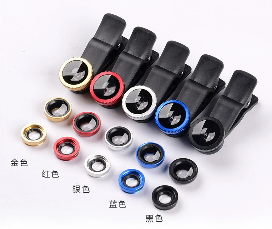 Объектив мобильного телефона Специальные эффекты Аксессуары для селфи Внешняя камера Широкоугольный макро Рыбий глаз Костюм три в одном