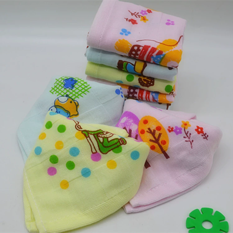 Gauze cartoon cute cotton children's wet wipes for baby for face washing, towel