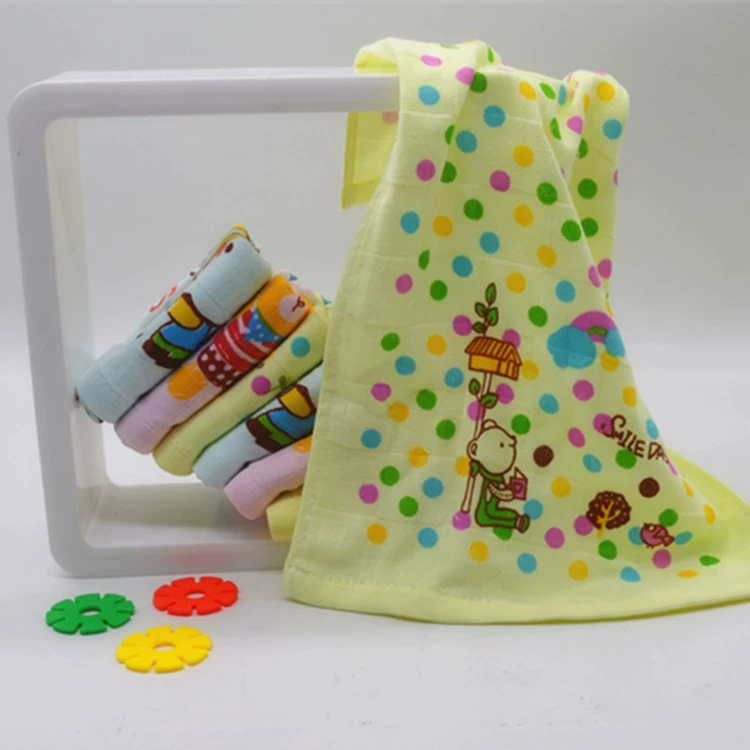 Gauze cartoon cute cotton children's wet wipes for baby for face washing, towel