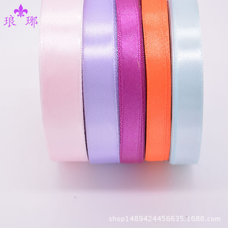 现货批发0.3cm-2.5cm涤纶缎带蝴蝶结丝带/彩带服装辅料批家纺飘带