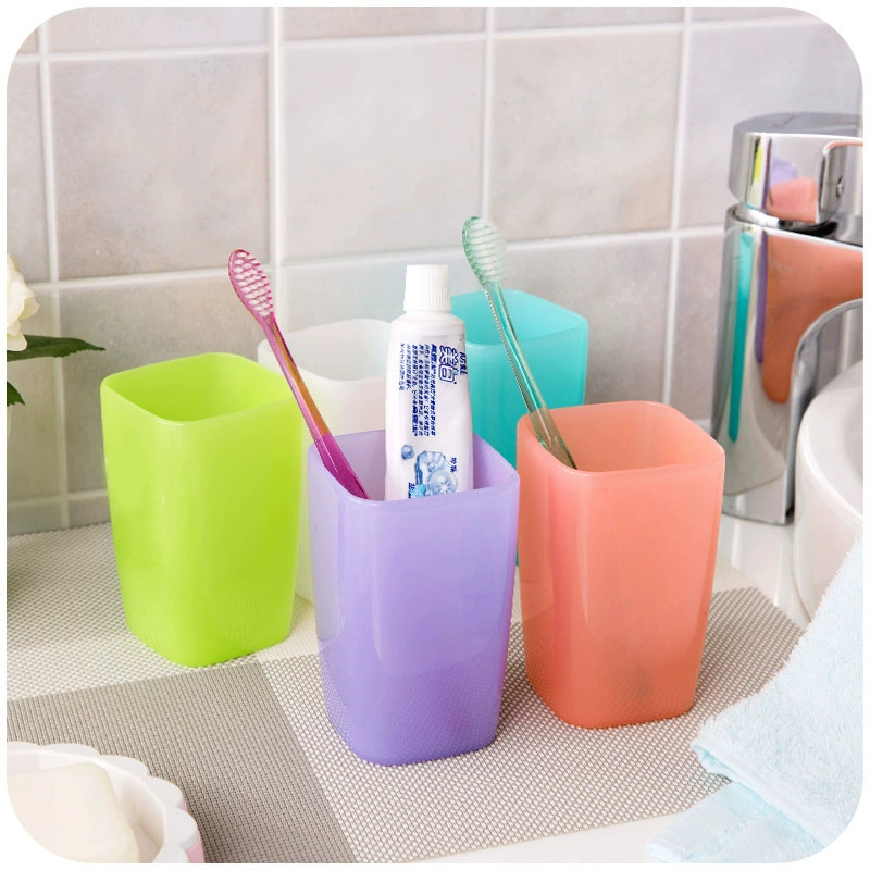 Handheld toothbrush reusable for traveling, plastic creative translucent mouthwash, increased thickness