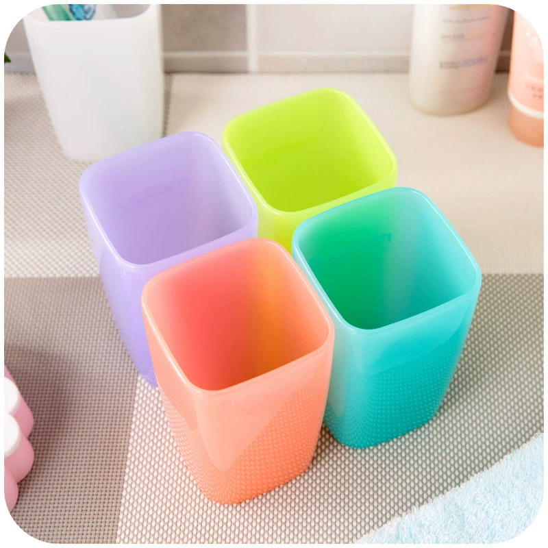 Handheld toothbrush reusable for traveling, plastic creative translucent mouthwash, increased thickness