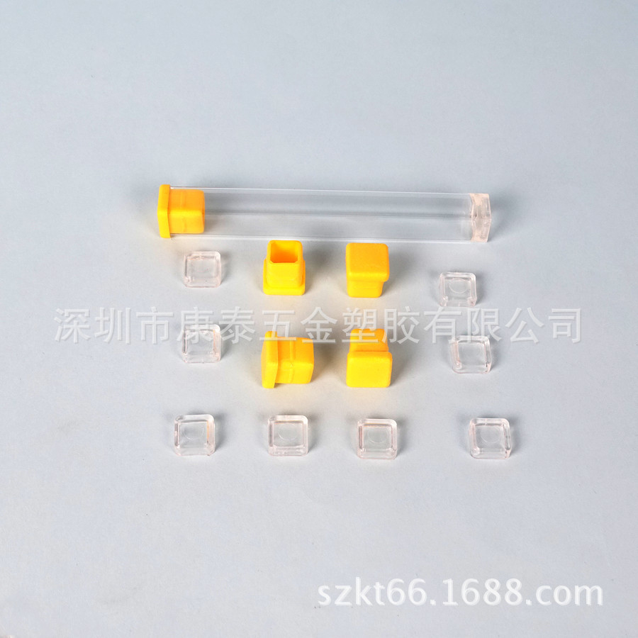 PVC透明管方管 PC塑料管长方形管 可配堵头