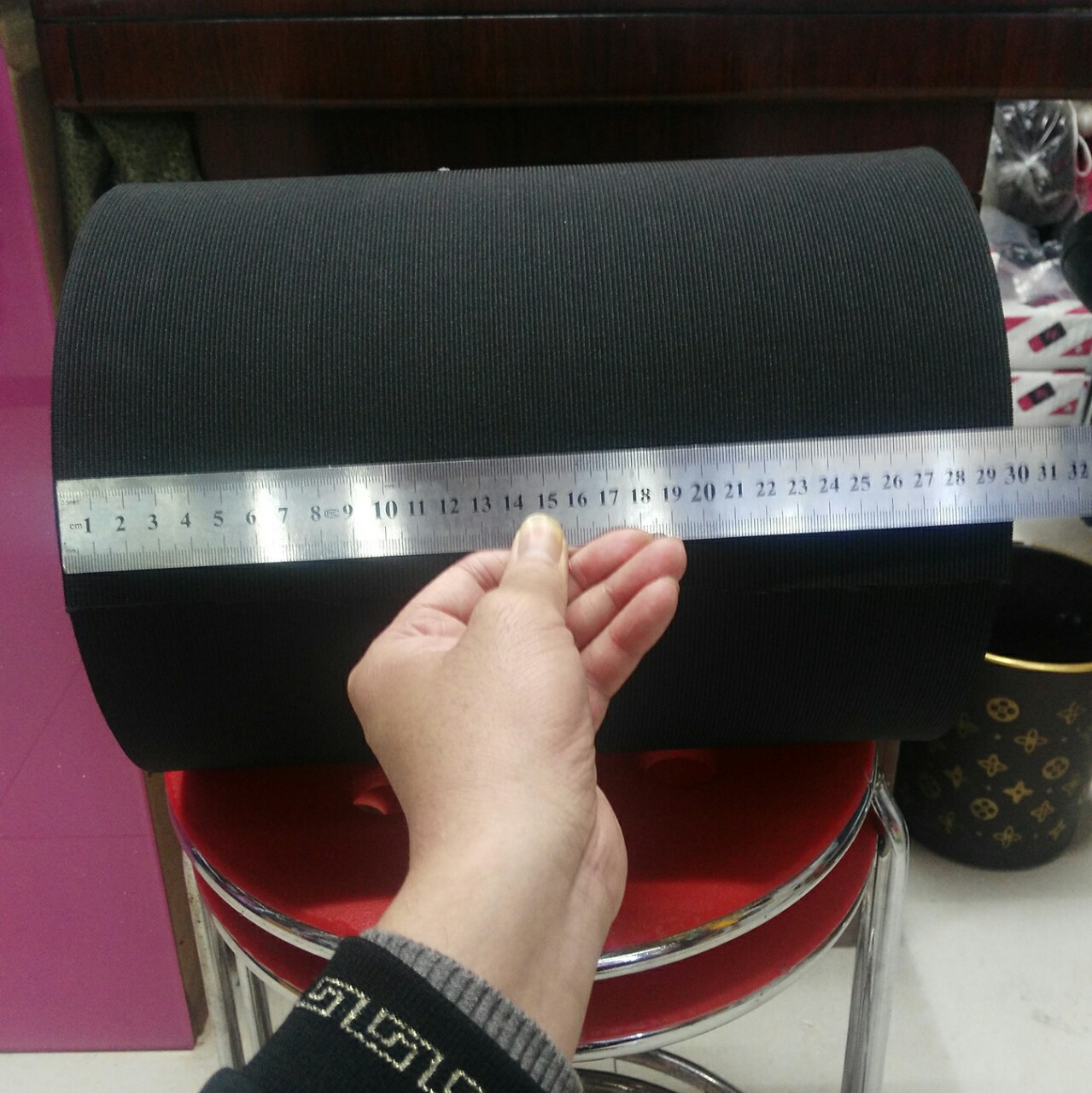现货黑色加厚加宽钩编松紧带30cm 35cm 40cm医疗器材护腰束腹腰封