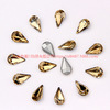 In stock wholesale melon seeds, tither drill tip bottom pear -shaped glass crystal diamond DIY shoe bag jewelry accessories sticker diamond