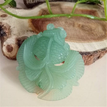 批发玉器东陵玉金鱼吊坠  时尚冰润满绿东陵玉金鱼批发