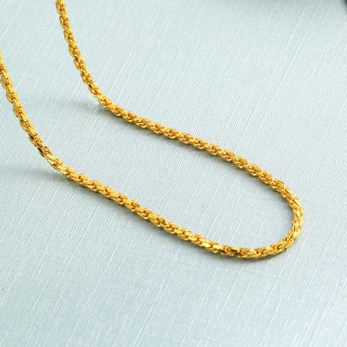 Ladies' Sand Gold Necklace Accessory, Non-Fading, High-End, Niche Clavicle Chain, Yiwu Copper Accessory, Gold Chain imitation