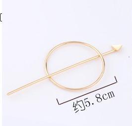 Estilo coreano aleación clip tocado exquisita horquilla de metal europeo y americano simple flecha perla horquilla rizador de pelo