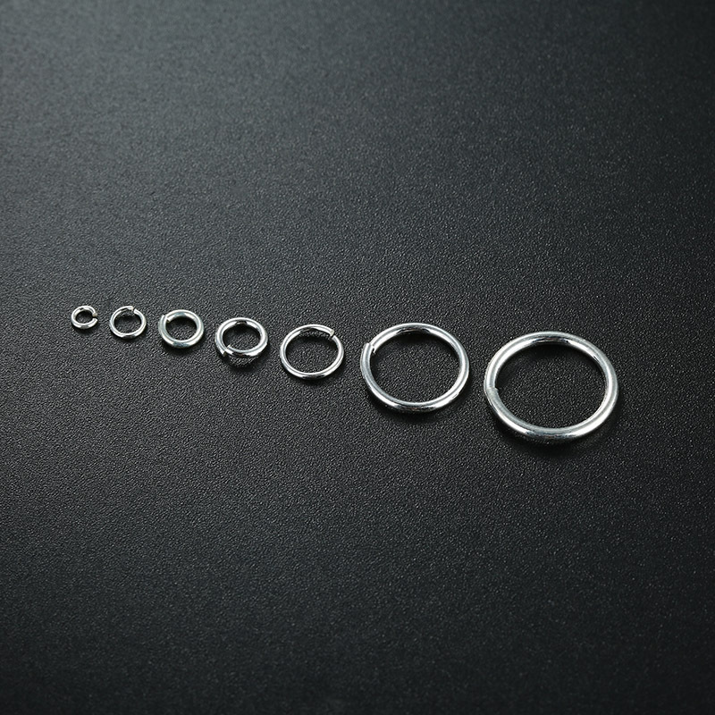 新款S925银开口圈开口环活口DIY银饰品圈实心小环DIY银配件