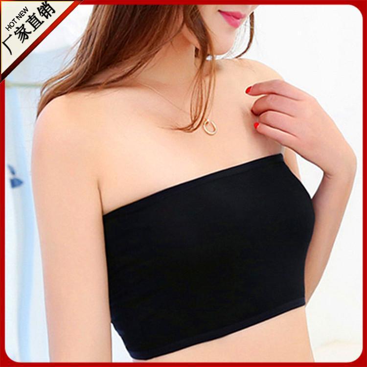 Modal breast wrap one piece flat tube top girl base anti-light milk silk breast gift manufacturers wholesale