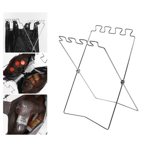 Export outdoor garbage bag holder sundry storage rack hanger foldable portable storage bracket wholesale