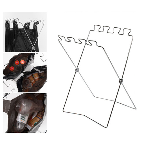 出口户外用垃圾袋支架杂物收纳架挂架可折叠便携式收纳支架批发