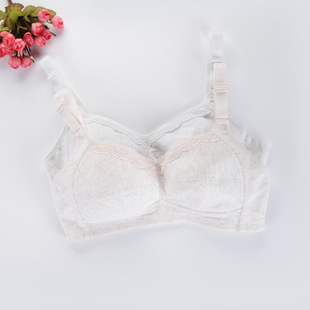 Zhenyan Wire-Free Bra, Large and Comfortable, Three-Row Back Buckle, Colorful Cotton, Beautiful Breasts, Middle-Aged and Elderly Bras and Underwear Wholesale