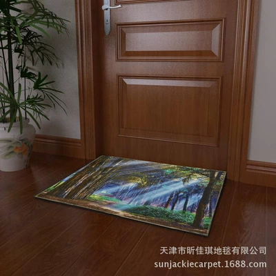 Avtomobil döşəmə paspasları – cartoon door mat kitchen floor - dawn-forest-40x60-cm
