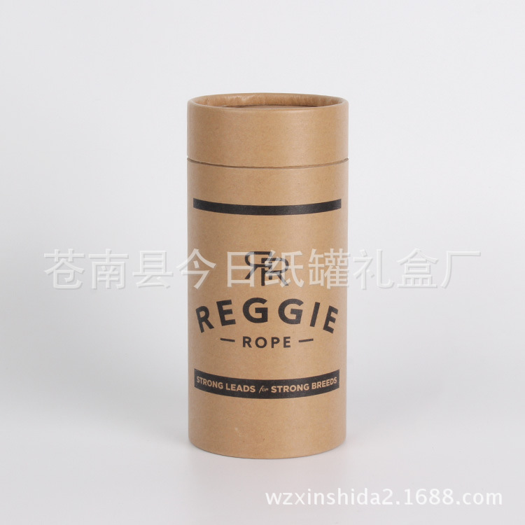 牛皮纸外贸圆筒供应食品纸罐牛皮茶叶纸筒 圆形纸罐 红糖茶纸罐