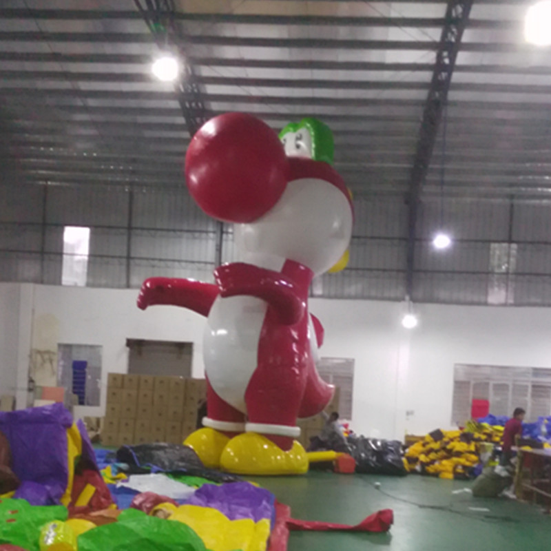 新款PVC鸭子卡通厂家批发广告传媒展览气模 网红道具充气卡通模型