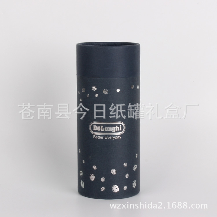 定 做发夹圆筒罐 串珠纸罐 圆形食品罐可加水印logo
