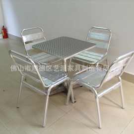 户外简约休闲铝椅 子 室外  铝合金属骨架椅子餐椅家具3