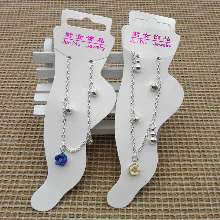 A2714 Jun pie femenino tarjeta tobillera pie decoración estudiante coreano simple Yiwu 2 yuanes dos yuanes tienda