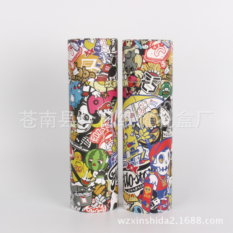 厂家供应雨伞圆形纸罐 彩色胶印包装纸罐纸桶 日用品包装罐