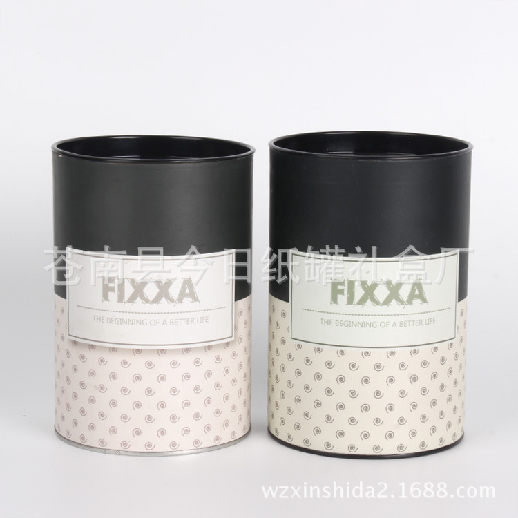 销售T恤包装纸桶 精油纸罐 马口铁茶叶纸筒袜子圆筒