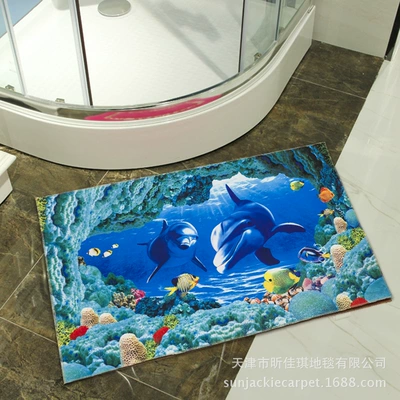Avtomobil döşəmə paspasları – mat - dolphin-play-colorful-fish-40x60-cm