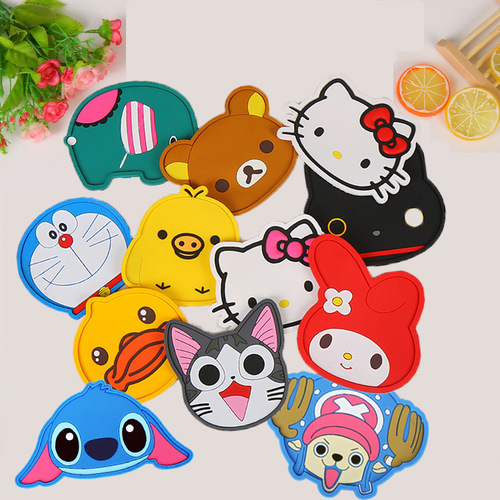 Creative cartoon cute animal silicone non-slip heat insulating mat, 3D bowl-shaped plate and cup mat from Changnan manufacturers wholesale