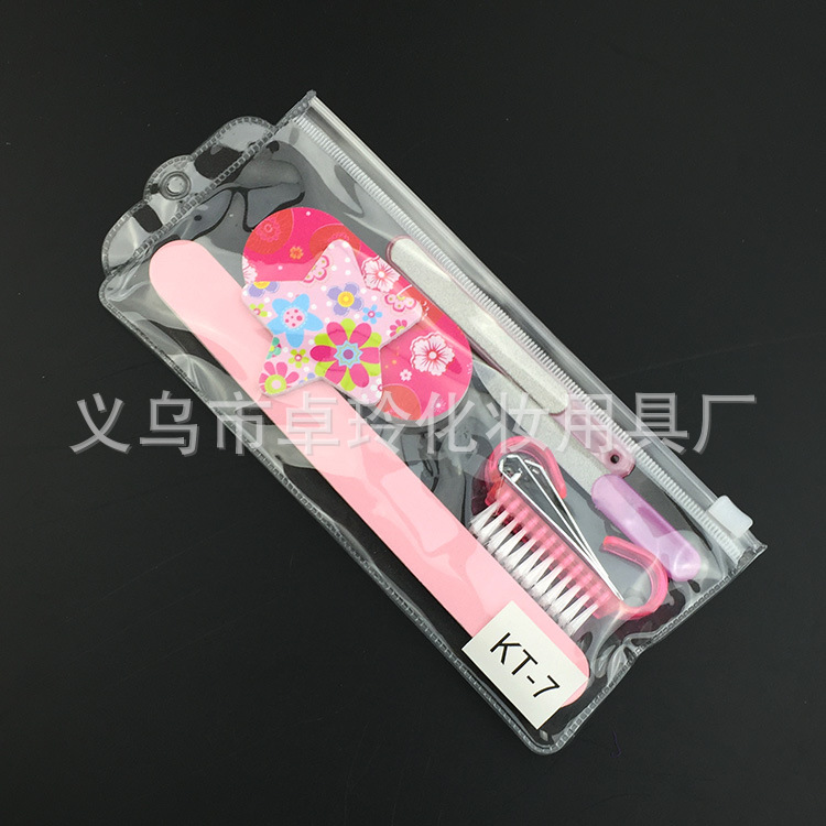 Herramientas de uñas traje de lijado al por mayor tira de esponja Archivo de uñas 7-piece set comercio exterior