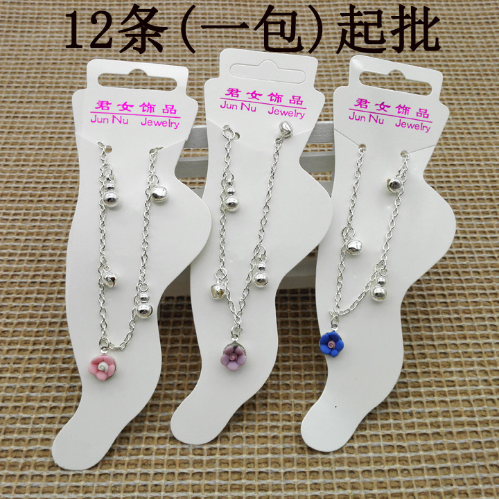 A2714 Jun pie femenino tarjeta tobillera pie decoración estudiante coreano simple Yiwu 2 yuanes dos yuanes tienda